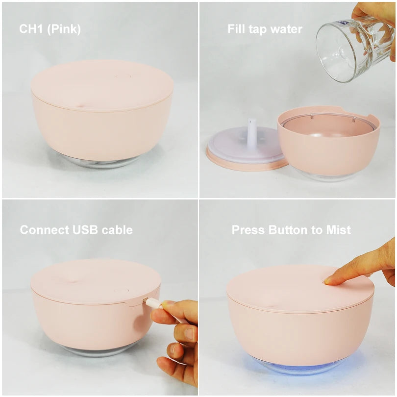 500ml USB Mini Air Humidifier, Aroma Diffuser