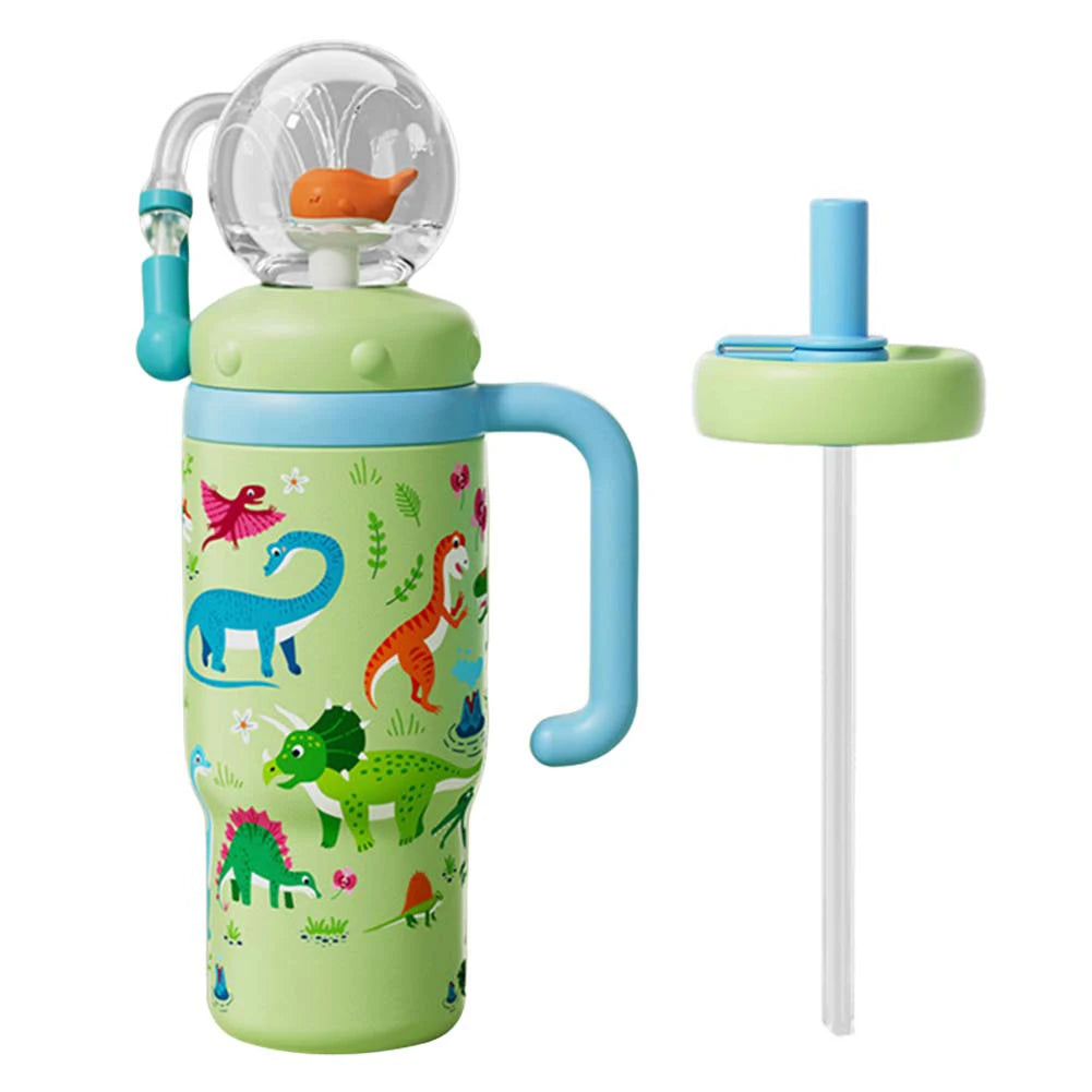 24oz Stainless Steel Whale Fountain Tumbler Cups