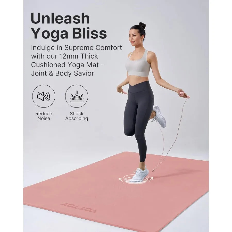 Large Yoga Mat Extra Wide Exercise Mat