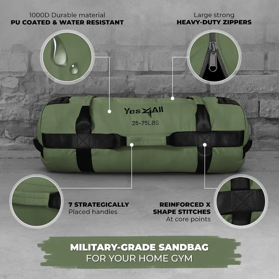 Adjustable sand bags for weight training workouts