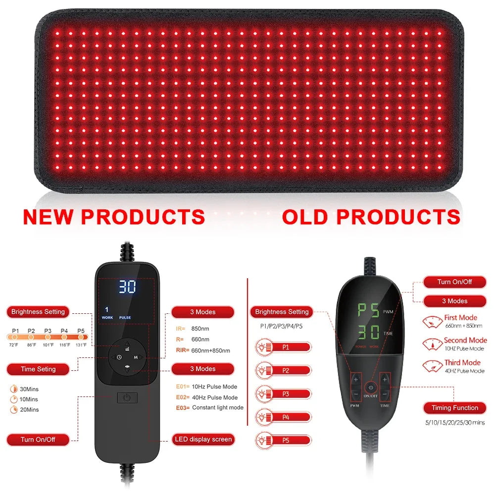 Updated Red Light Therapy Heating Pad for Body