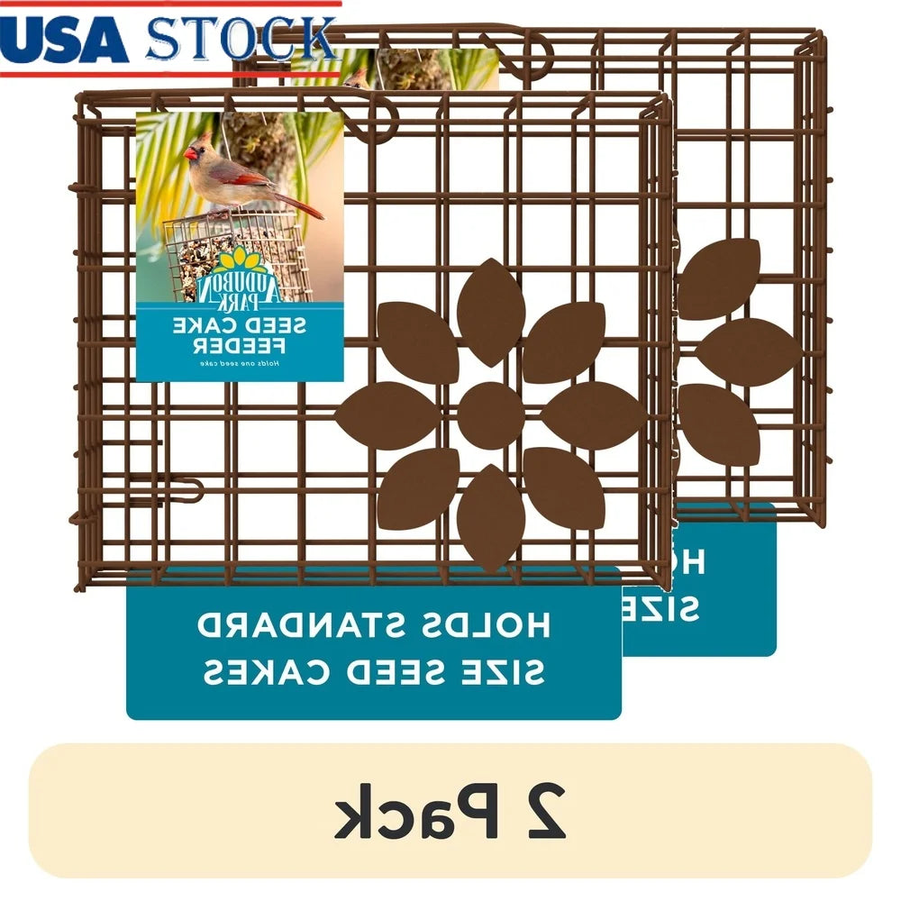 2 Pack Seed Cake Basket Wild Bird Feeder