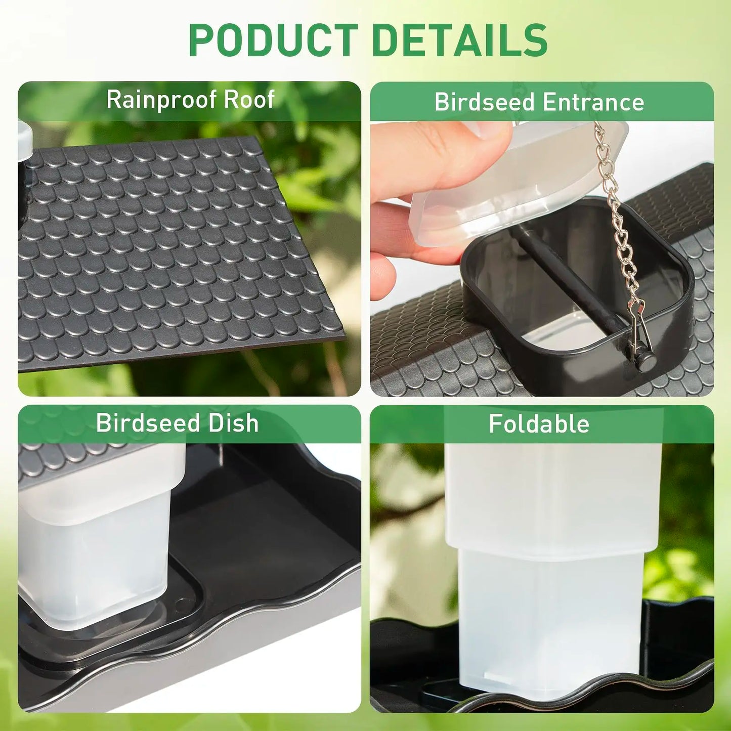 Hanging Bird Feeder for Outdoor Garden Decoration