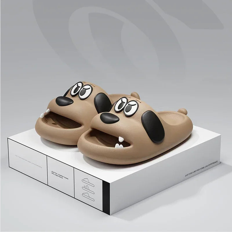 Catroon Dog Thick Slippers Soled Non Slip
