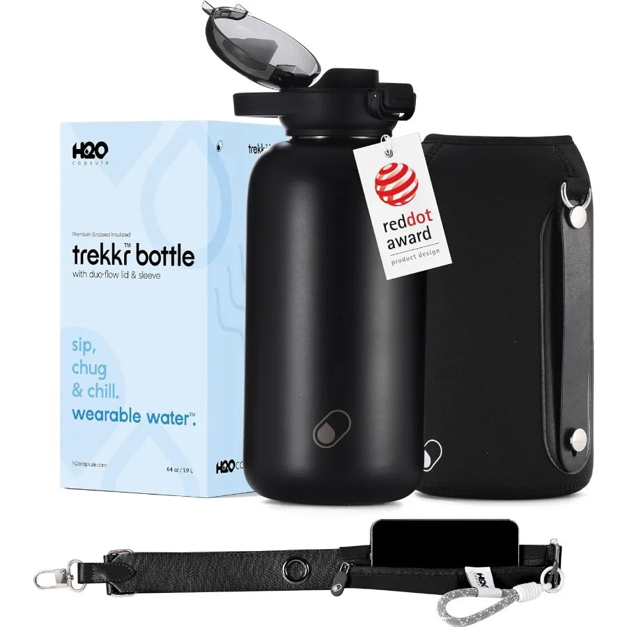 Half Gallon Insulated Water Bottle With Straw