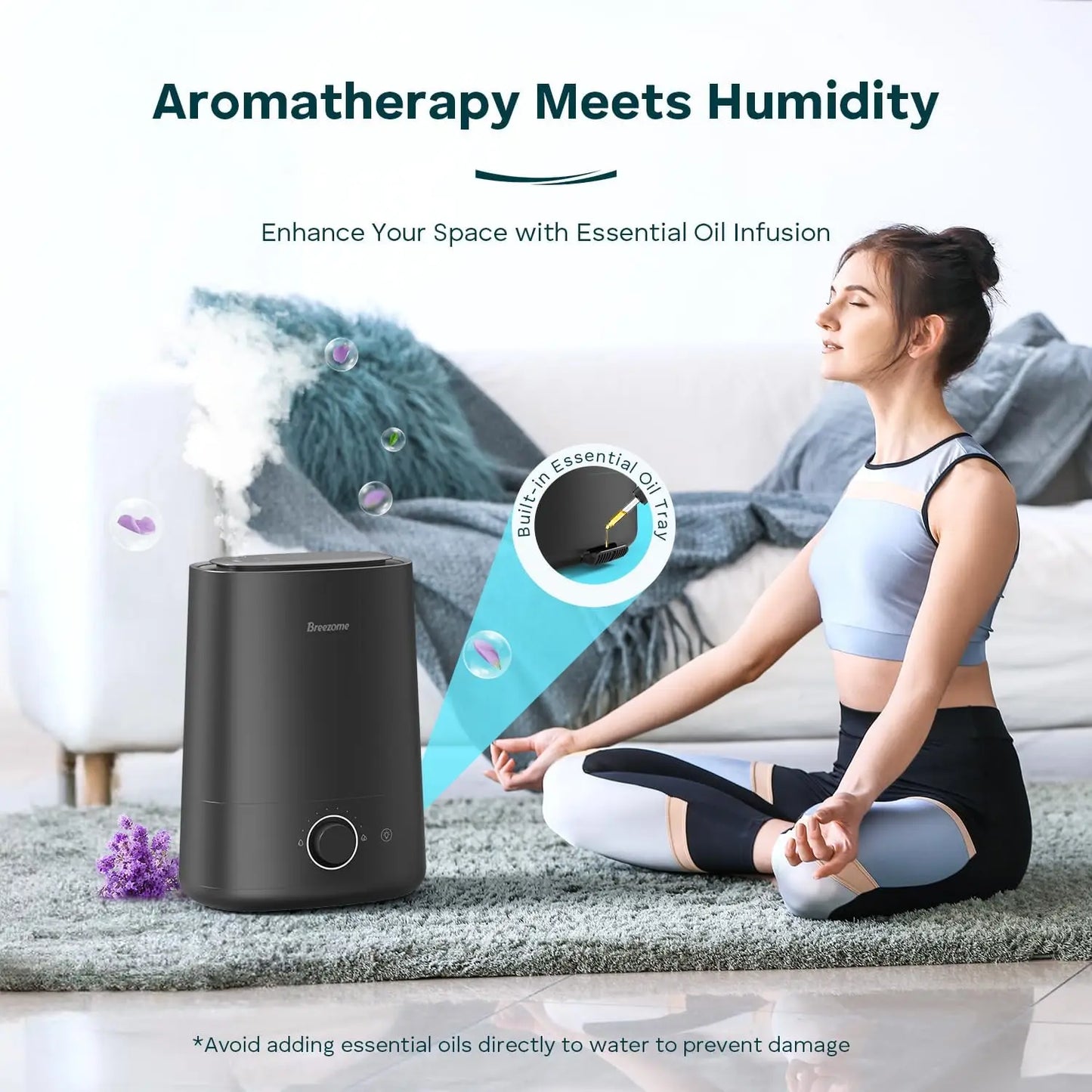 Ultrasonic Humidifier Aroma Essential Oil Fragrance Misting