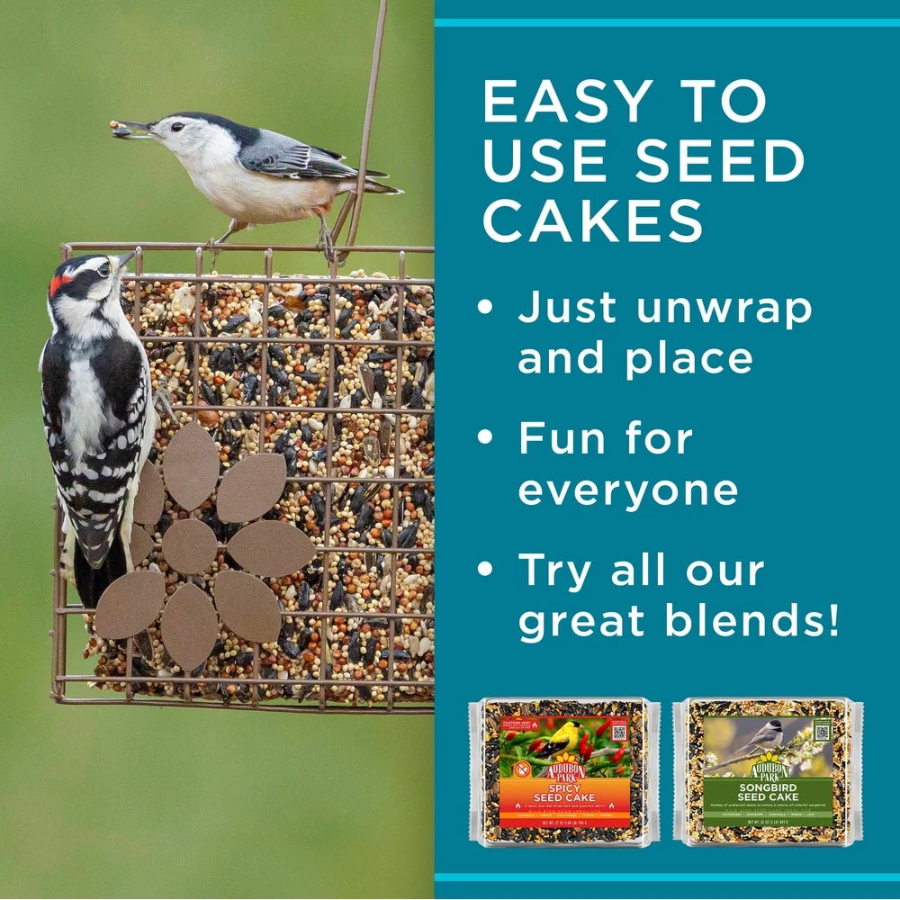 2 Pack Seed Cake Basket Wild Bird Feeder
