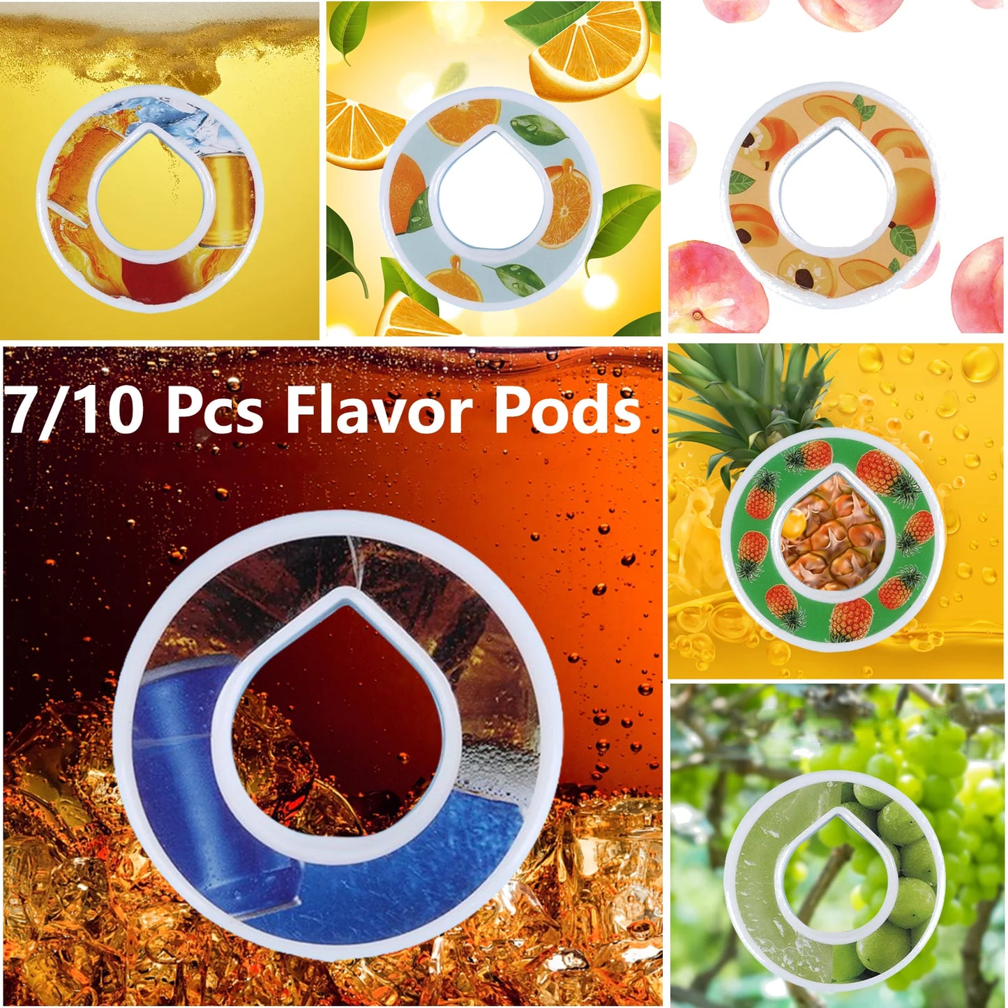 7PCS/10PCS Multi-flavor Water Cup Fragrance Ring