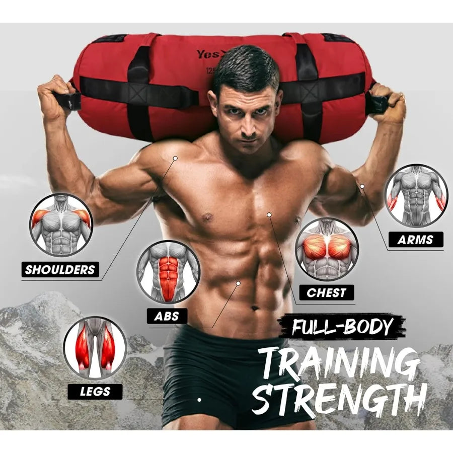 Adjustable sand bags for weight training workouts