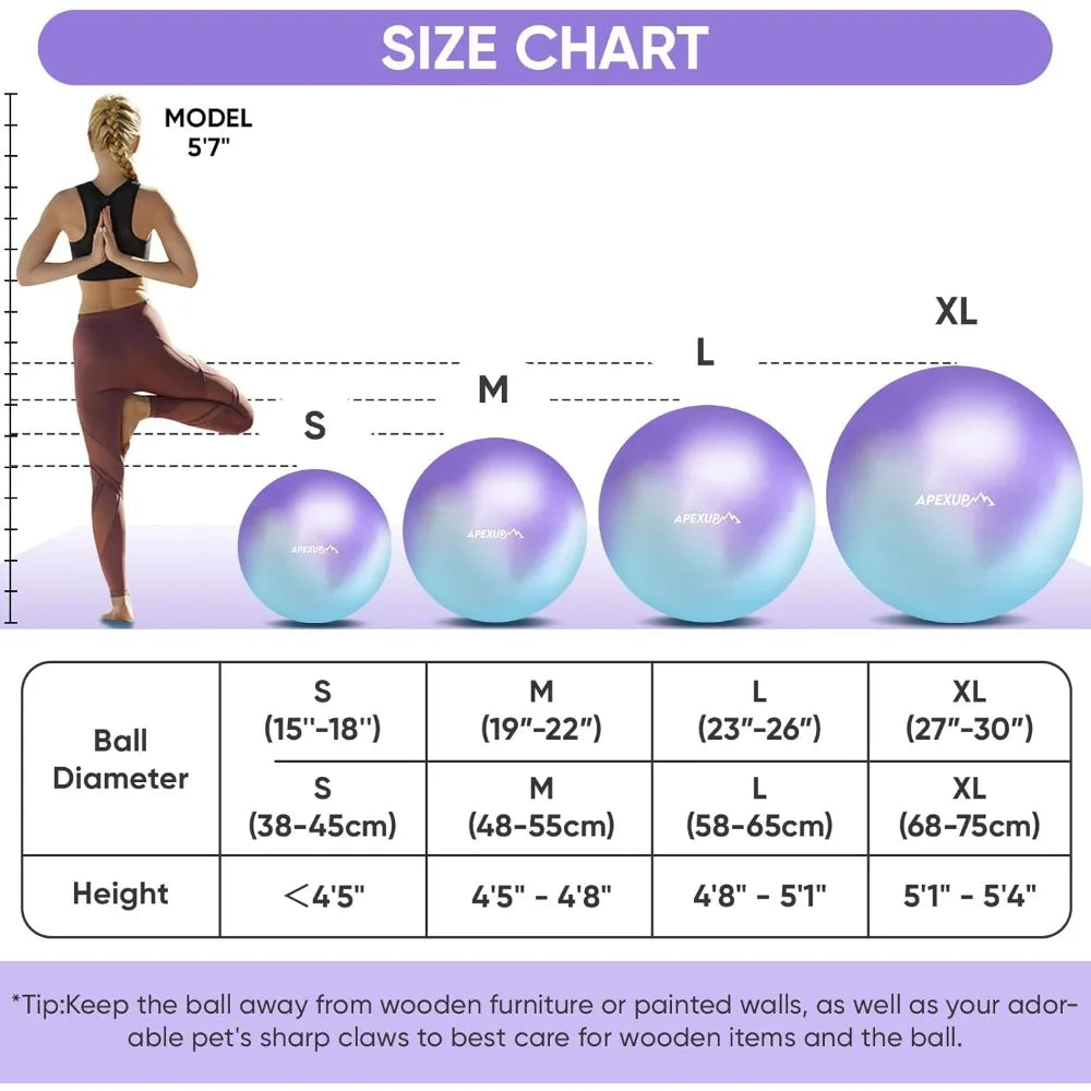 Yoga & Pilates Gym Ball - Anti Slip