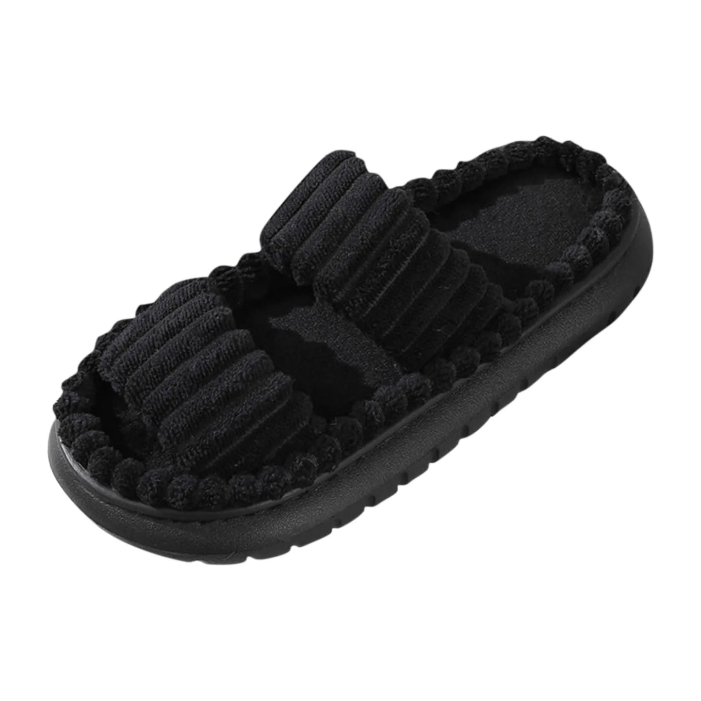 Autumn Winter Home Slippers Open-Toe Linen Soled