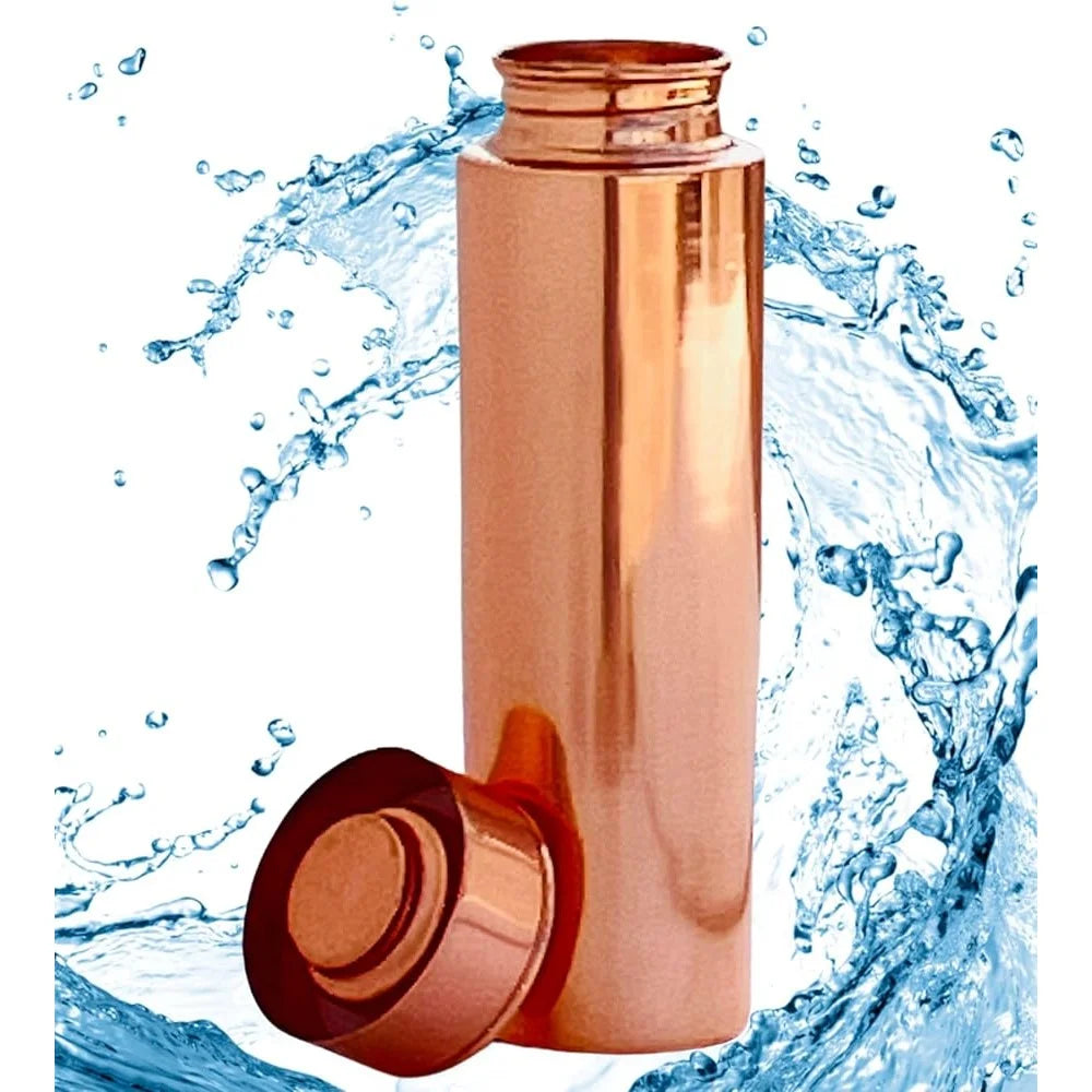 Handmade Copper Water Bottle 32oz Smooth Finish