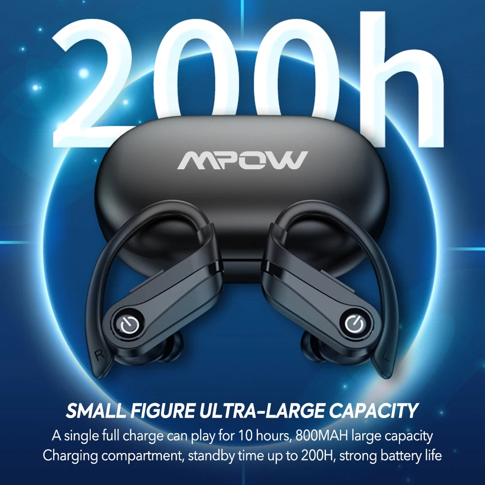 Waterproof Bluetooth 5.3 Wireless Earbuds with Mic