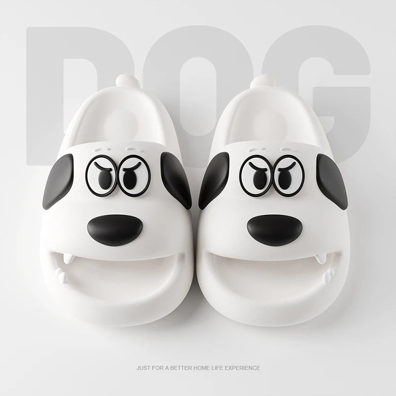 Catroon Dog Thick Slippers Soled Non Slip