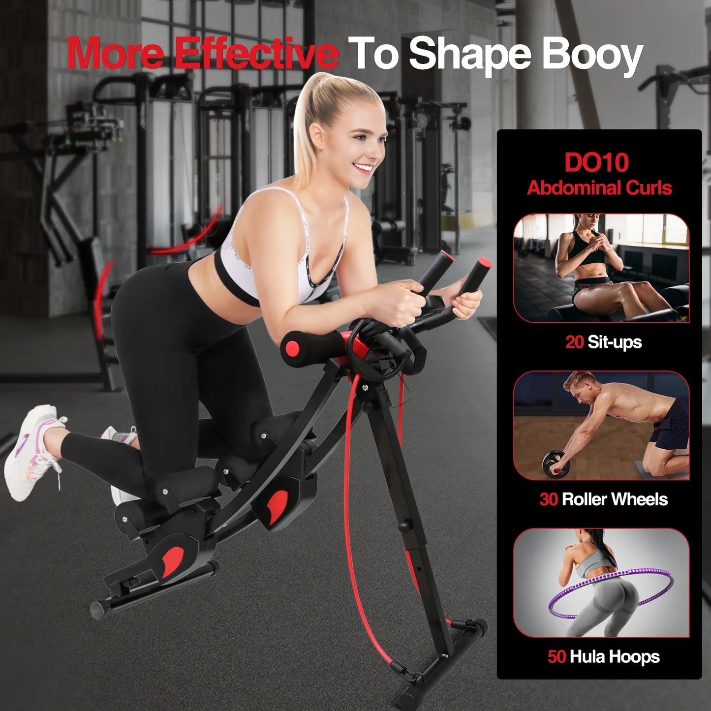 Dual Track Fitness Ab Machine Ab Cruncher