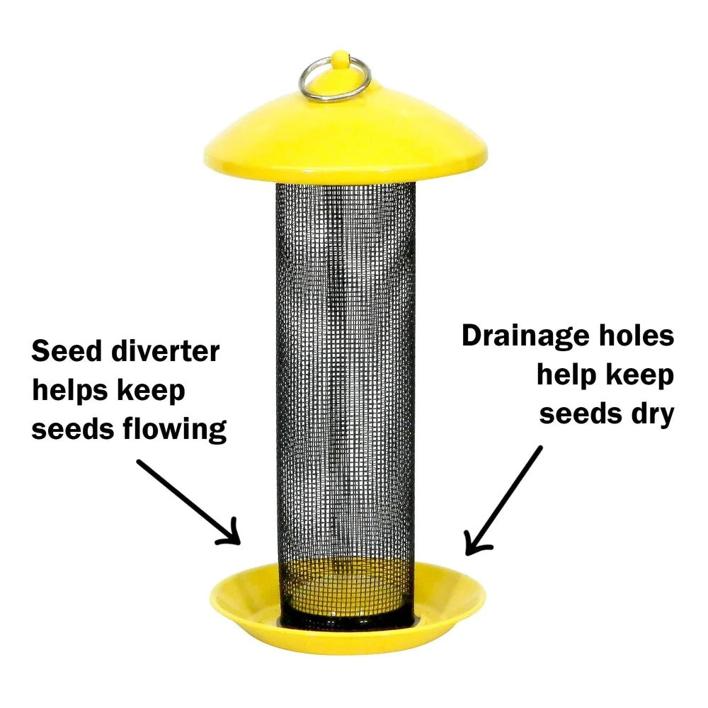 Finch Bird Seed Holder with Feeding Station