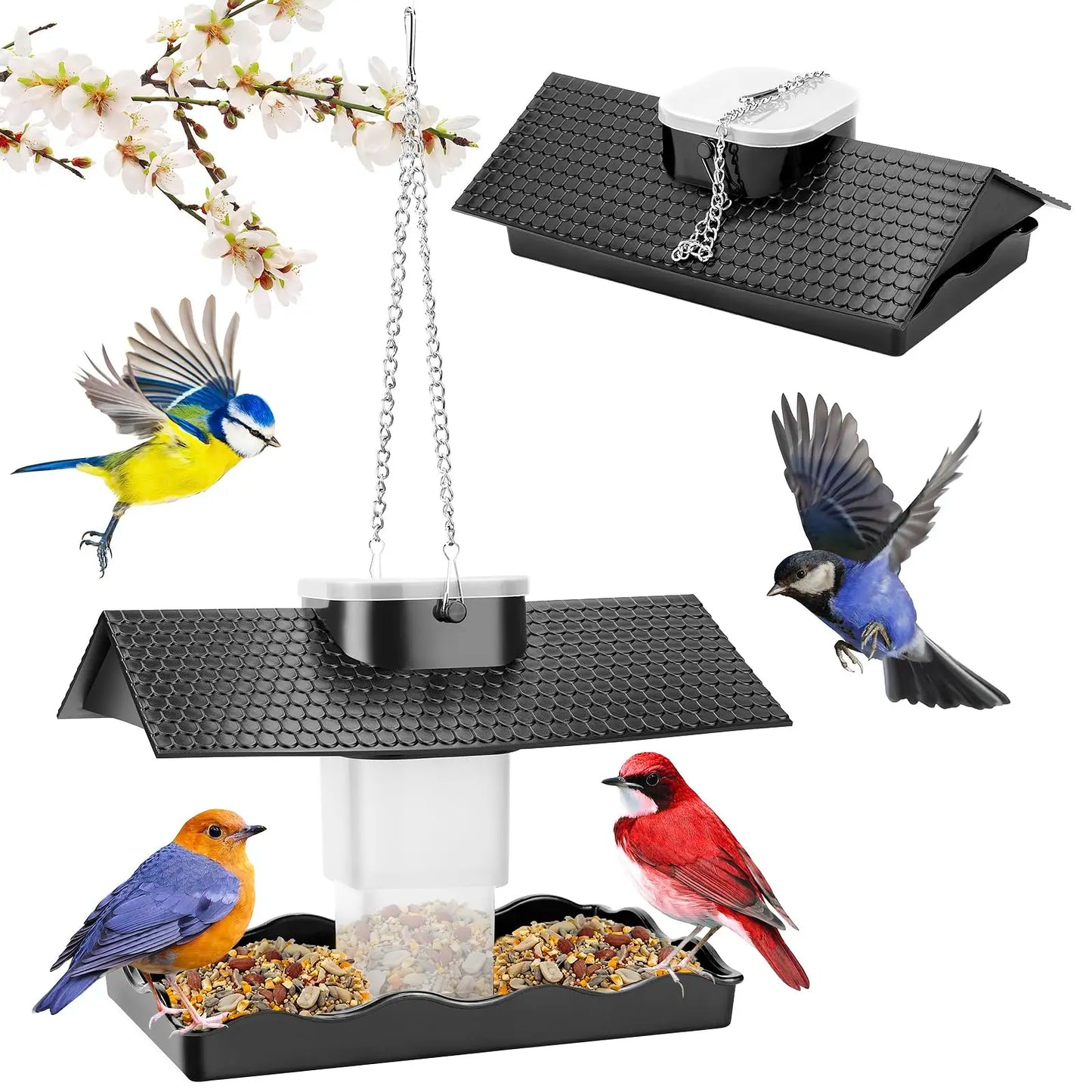 Hanging Bird Feeder for Outdoor Garden Decoration