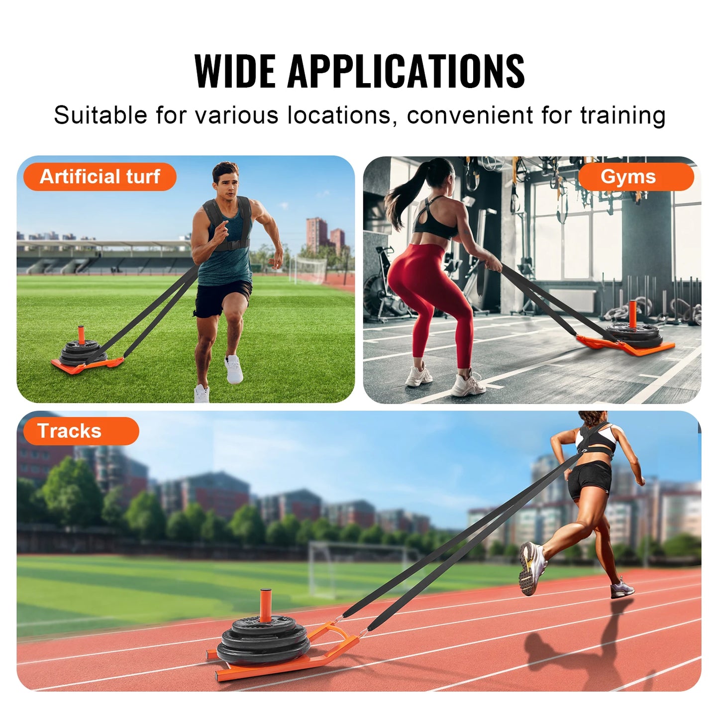 VEVOR Steel Fitness Strength Speed Training Sled