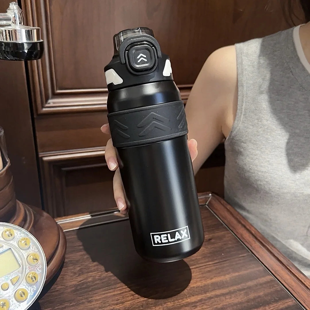 Stainless Steel Portable Vacuum Cup – Flip-Top