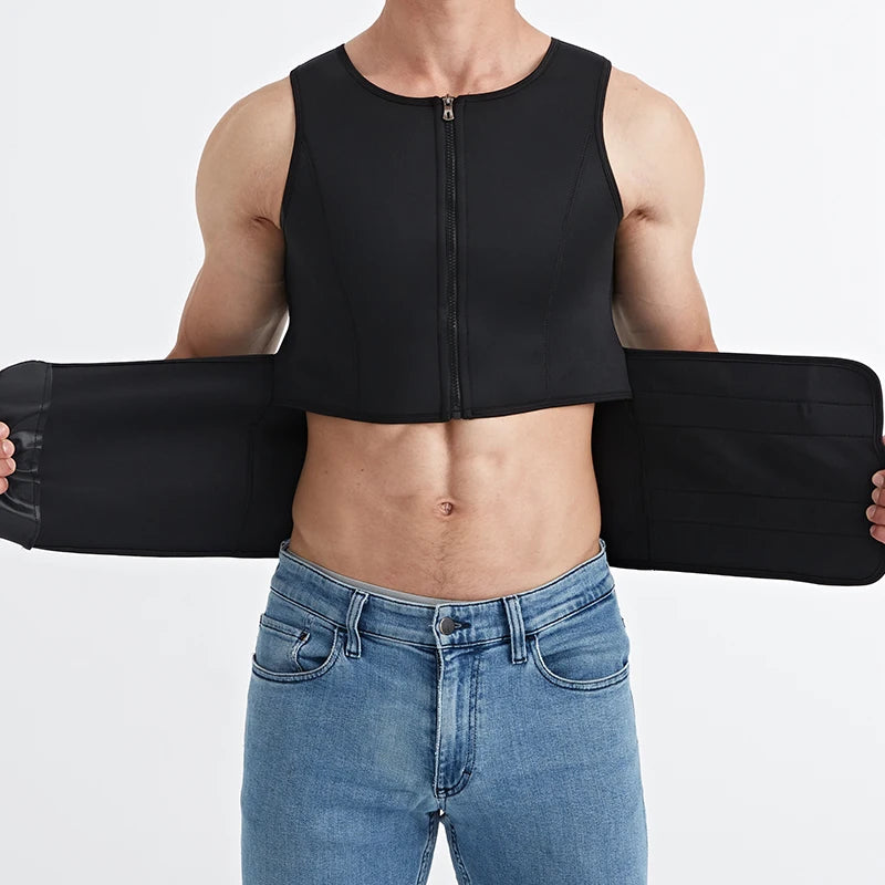 Men's Exercise Slimming Compression Fitness Training Vest