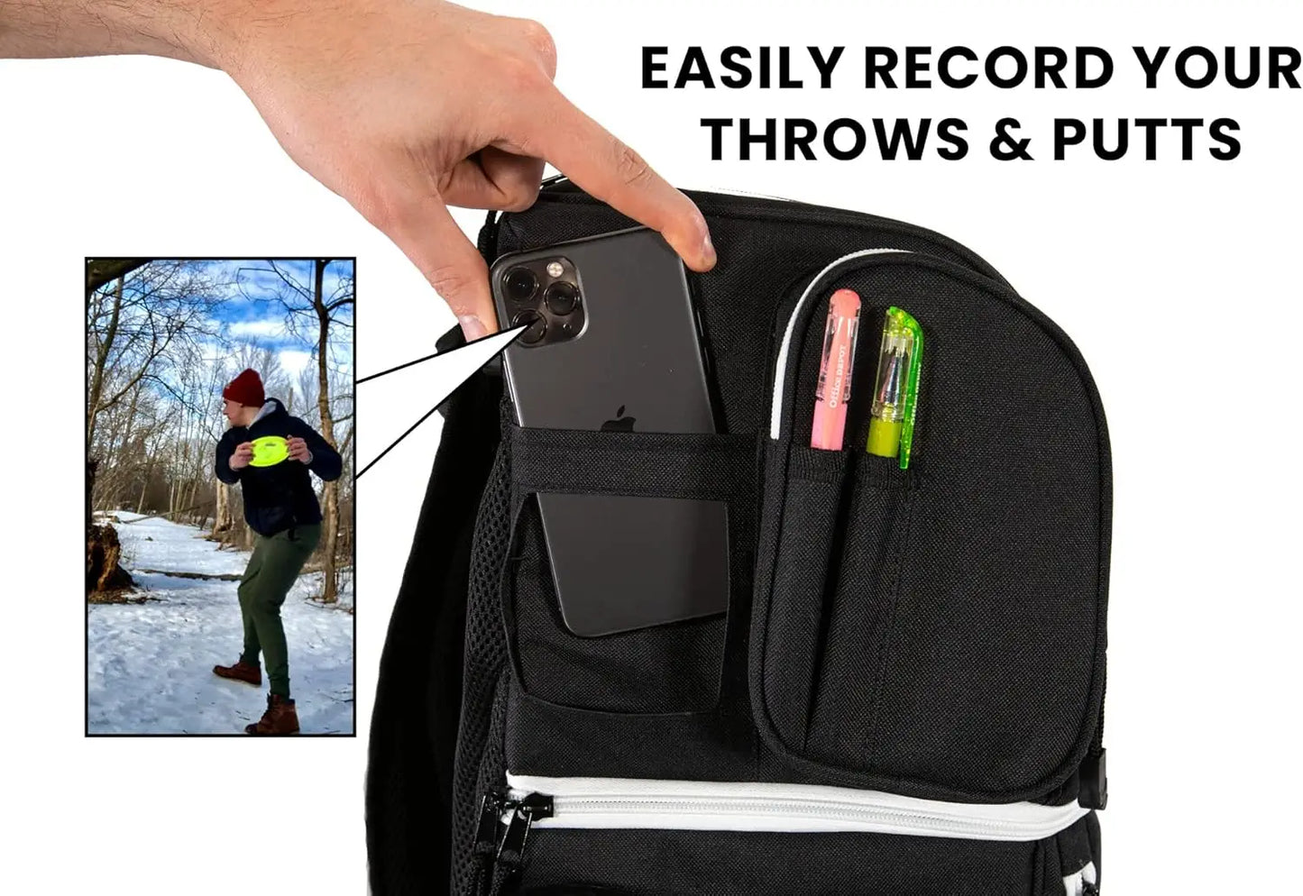 16-Disc Golf Bag Backpack With Cooler