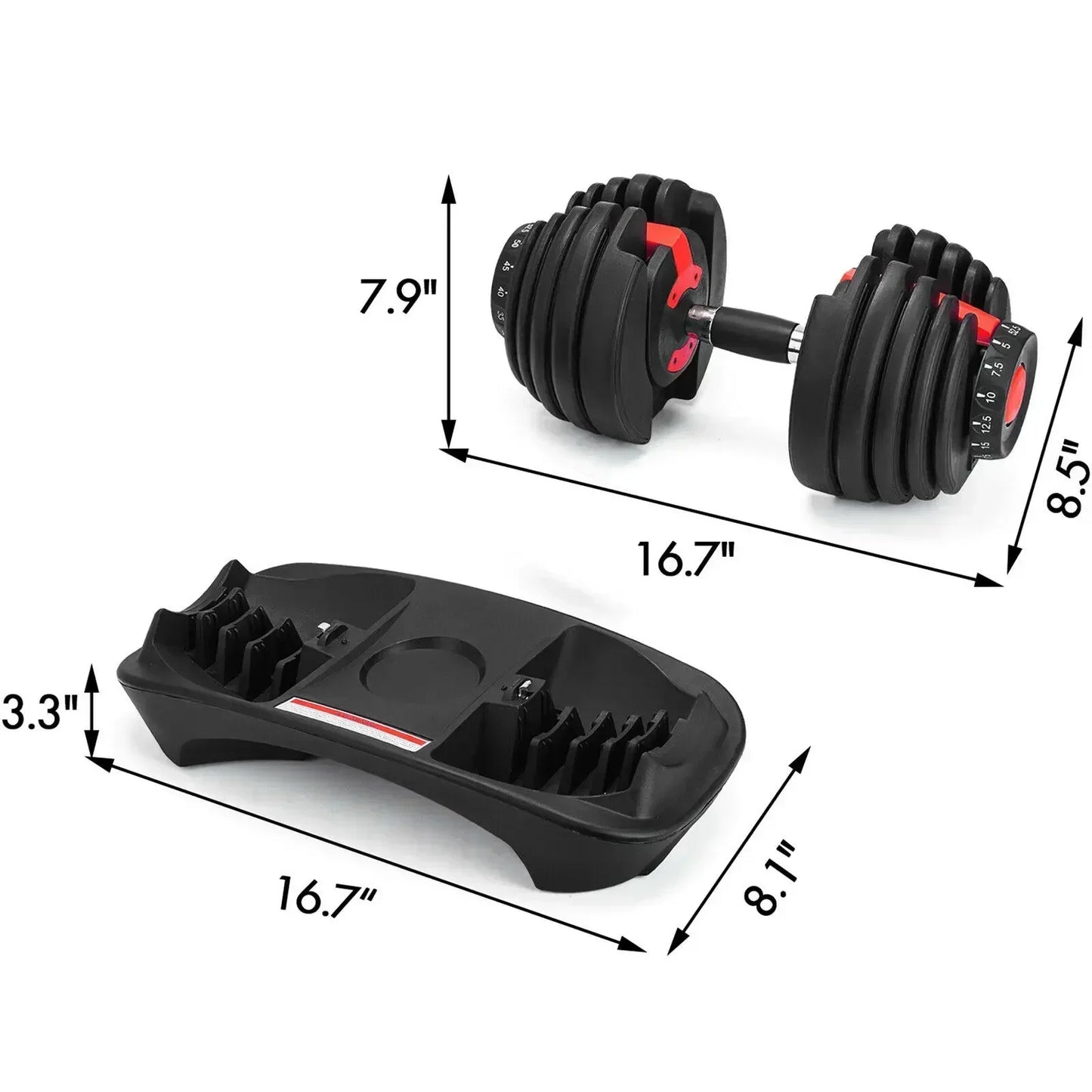 Adjustable Dumbbell Home Gym Workout Equipment Organizer