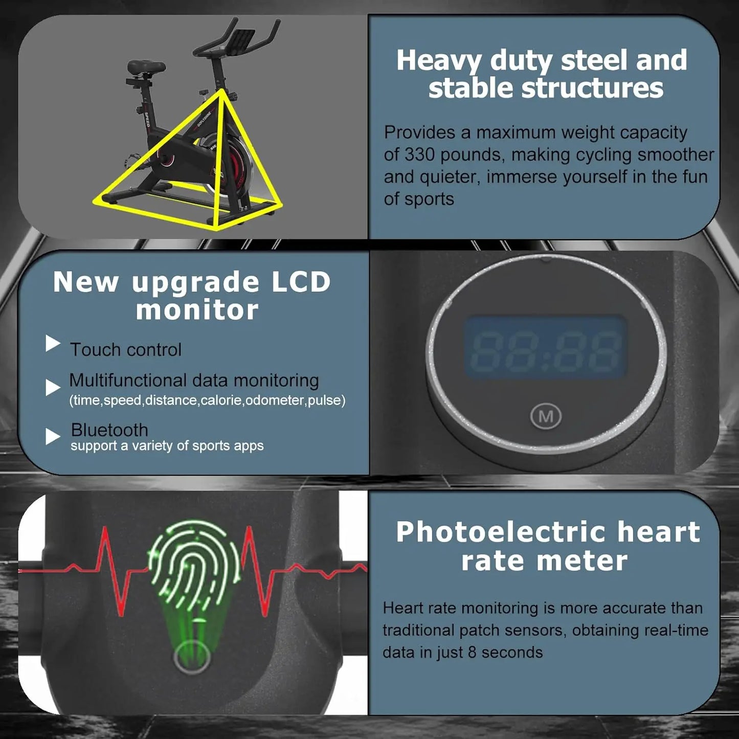 Stationary Exercise Bike for Home Indoor Cycling