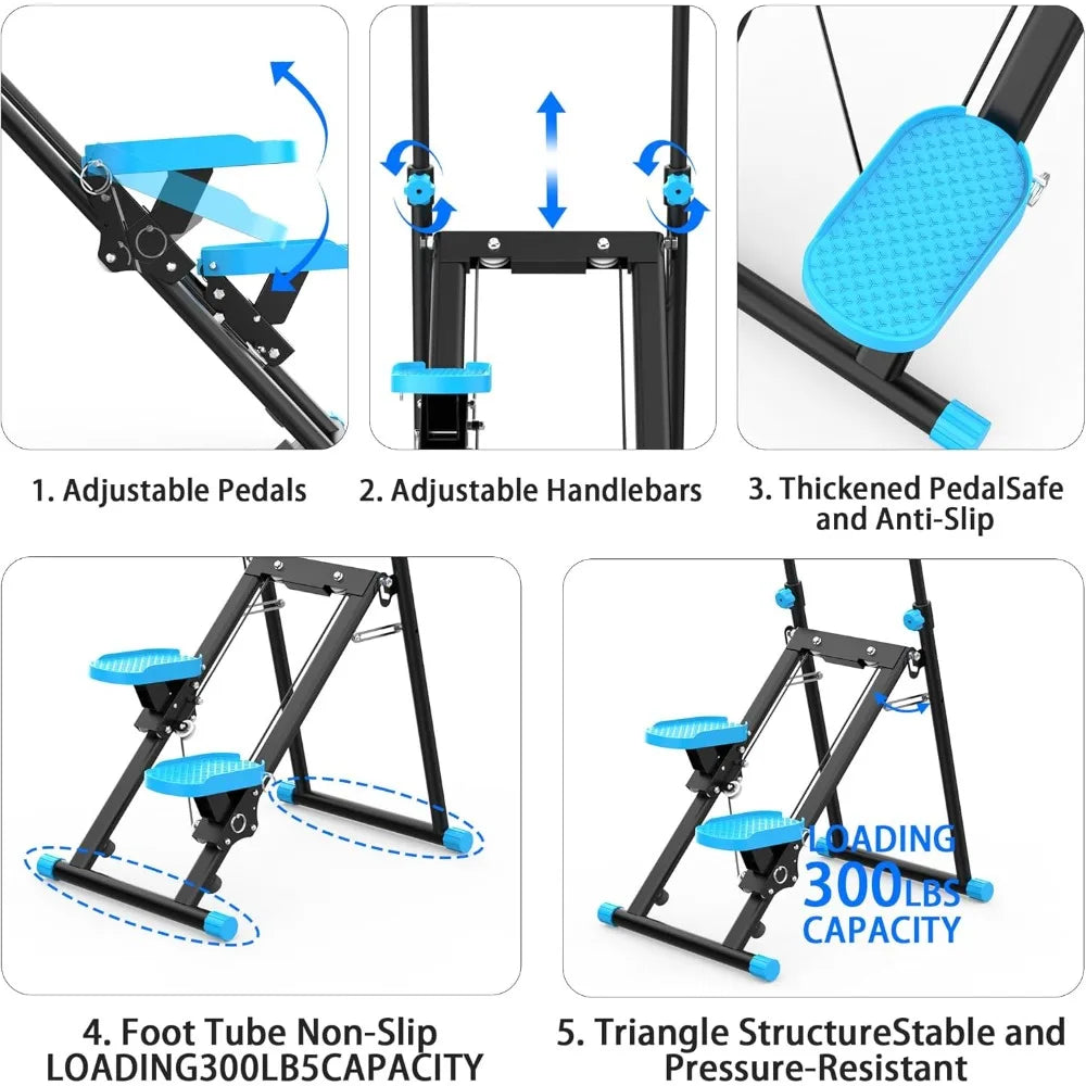 Compact Vertical Climber for Home Fitness: Foldable