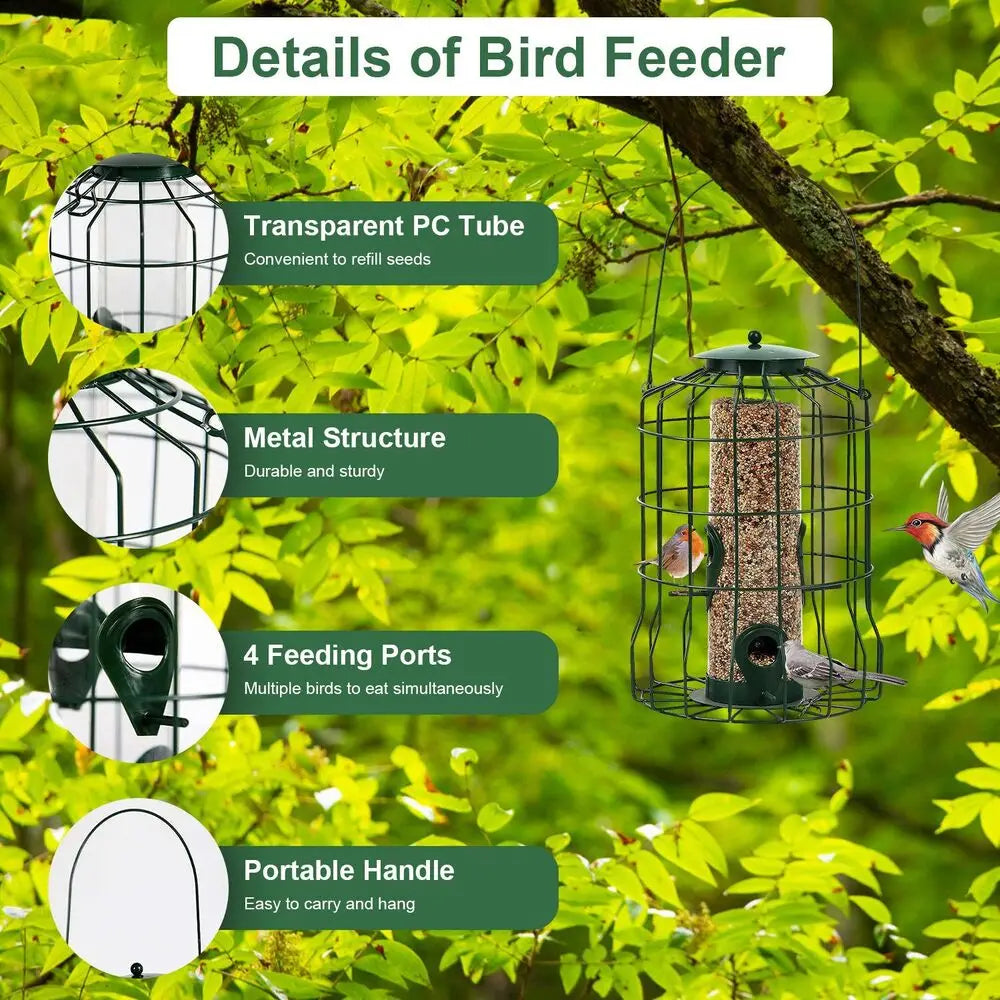 Bird Feeder Squirrel-Proof Chew-Proof Metal