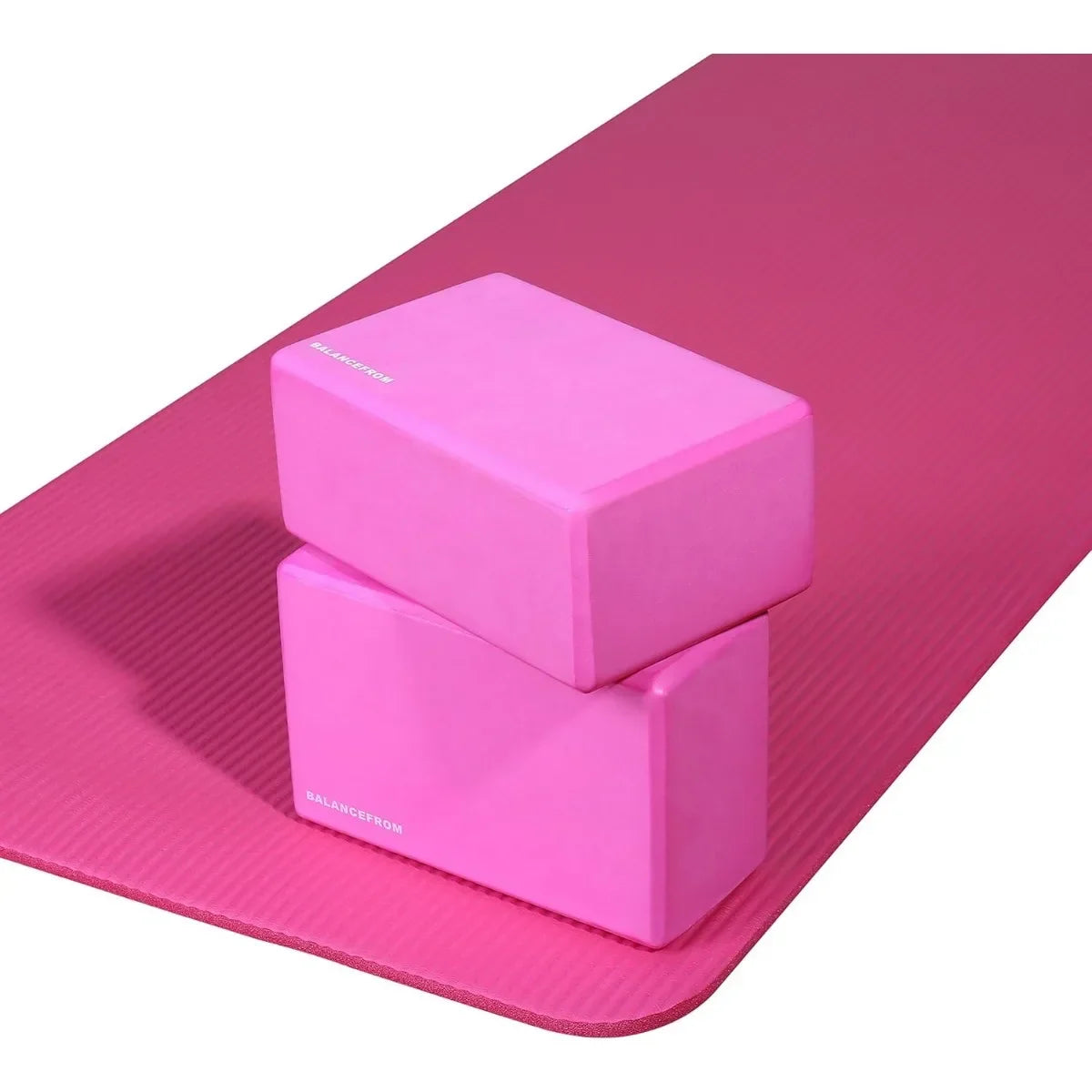 High Density Yoga Blocks, 9"x6"x4" Each, Pair