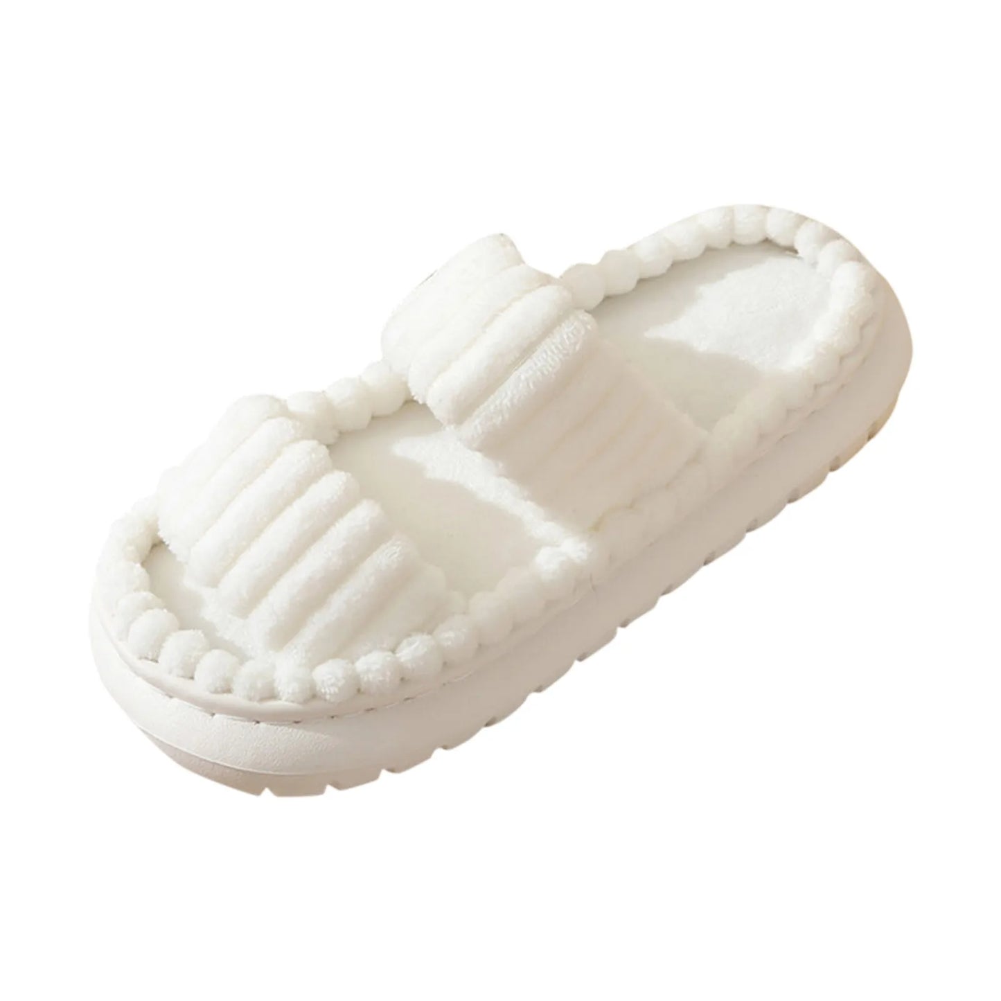 Autumn Winter Home Slippers Open-Toe Linen Soled