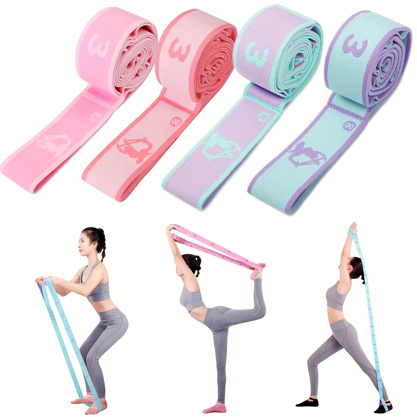Yoga Stretch Strap, Sports Exercise Resistance Bands