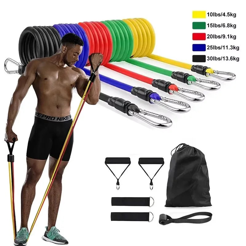 11 Pieces/Set Crossfit Latex Resistance Band
