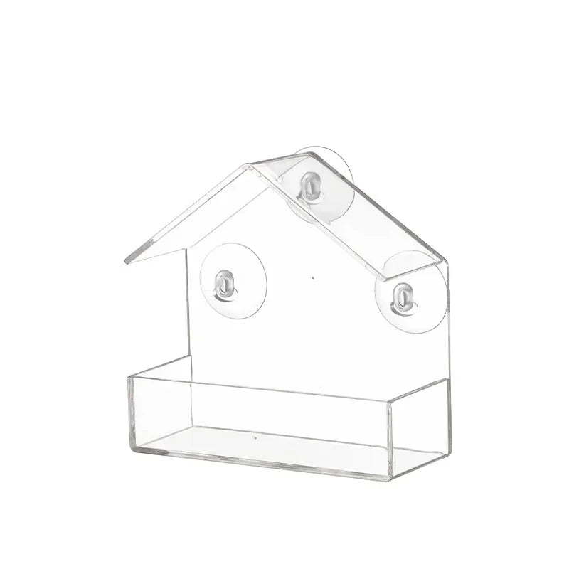 House Transparent Window Wild Bird Feeder Outdoor