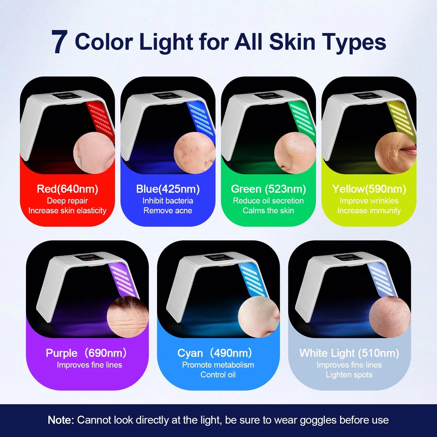 LED Mask Skin Rejuvenation Photon Therapy Lamp
