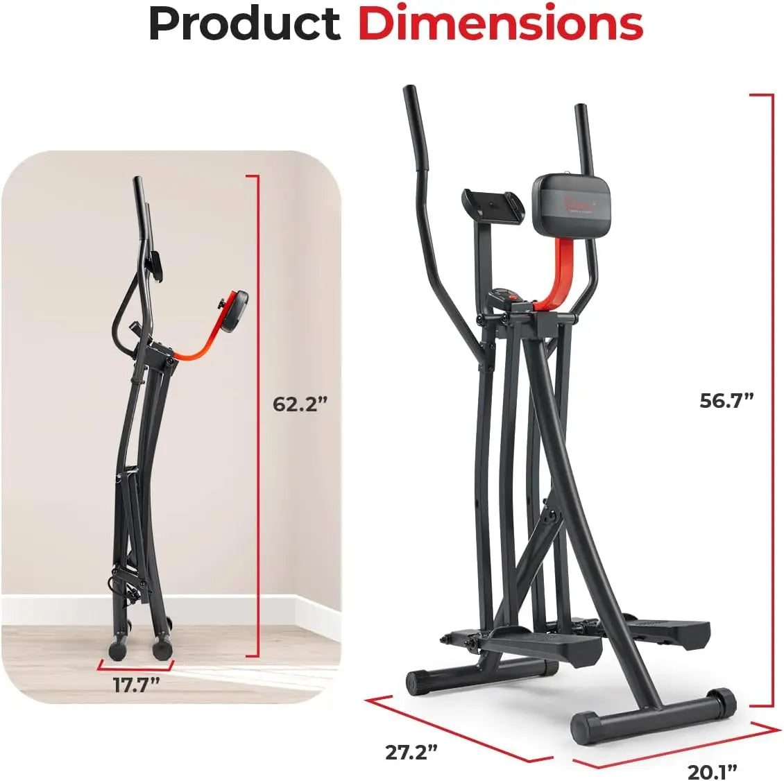 Smart Air Walk Elliptical, Foldable Glider Machine
