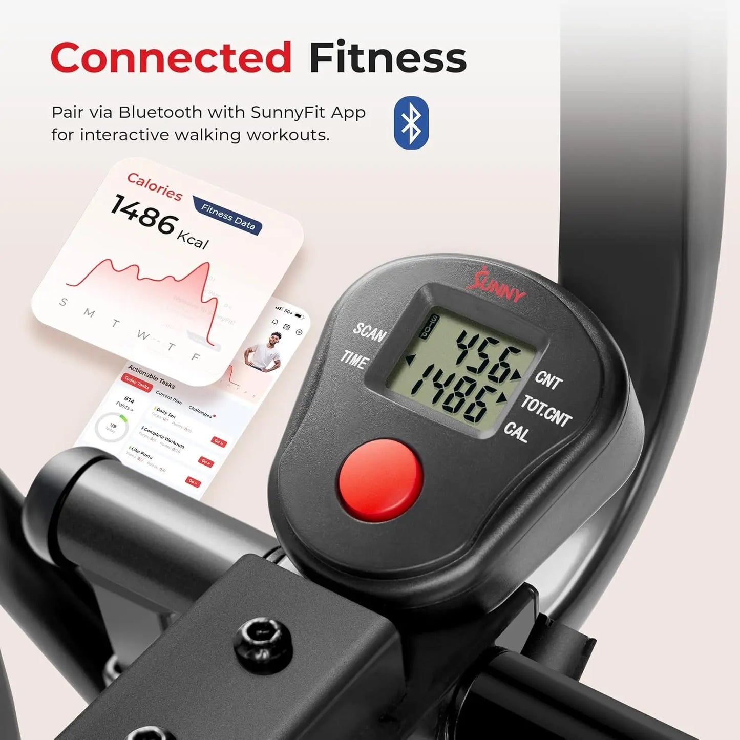 Smart Air Walk Elliptical, Foldable Glider Machine