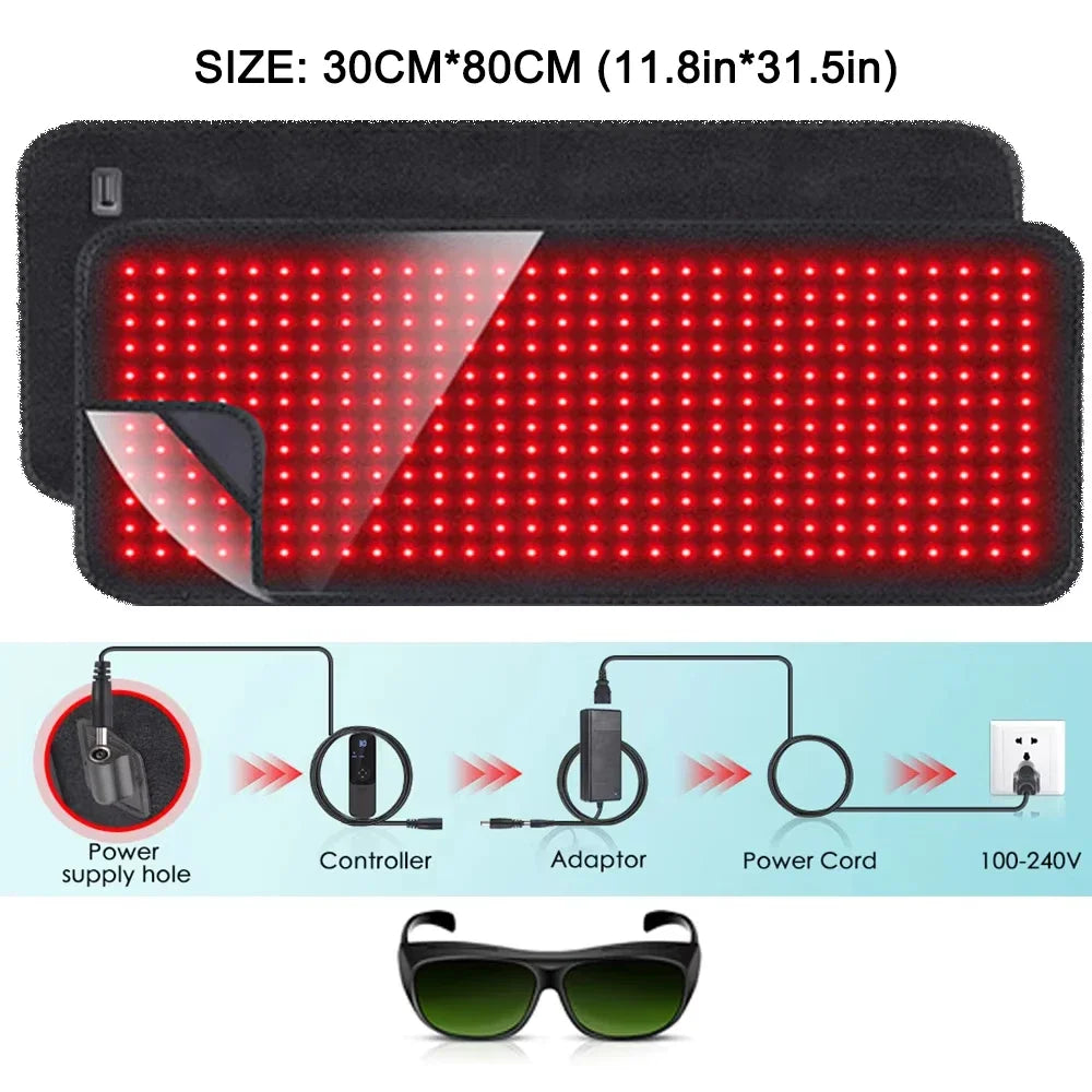 Updated Red Light Therapy Heating Pad for Body