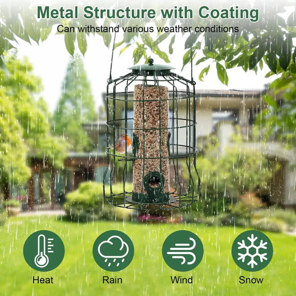 Bird Feeder Squirrel-Proof Chew-Proof Metal