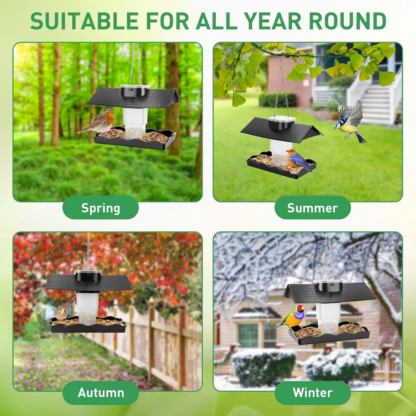 Hanging Bird Feeder for Outdoor Garden Decoration
