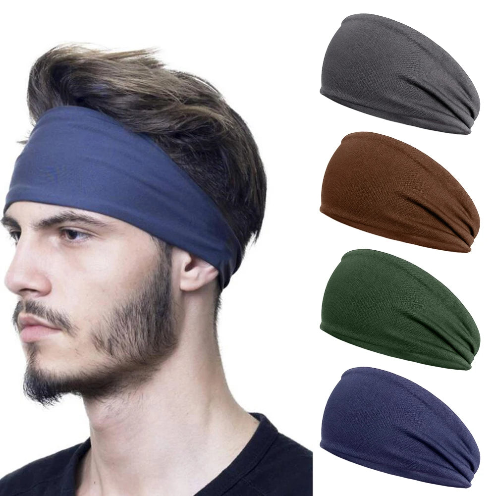 Men Women Sports Headband Elastic Fitness Sweatband