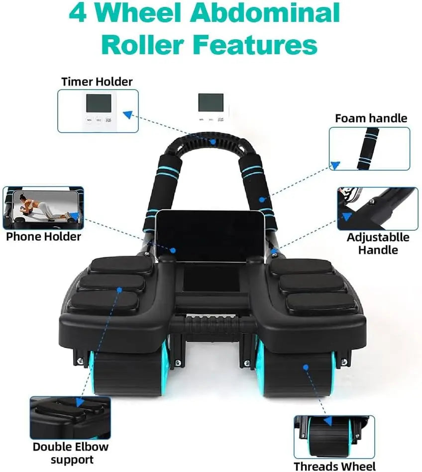 Automatic Ab Roller Wheel with Elbow Support