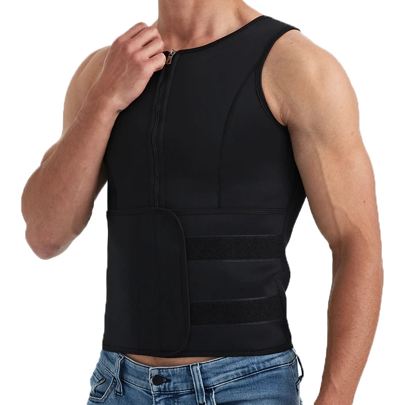 Men's Exercise Slimming Compression Fitness Training Vest