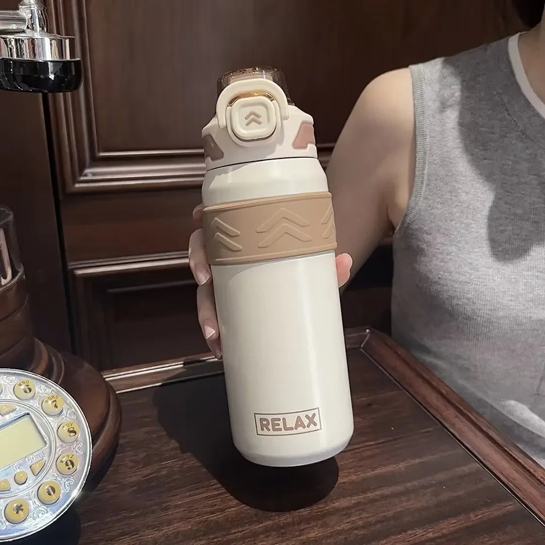 Stainless Steel Portable Vacuum Cup – Flip-Top