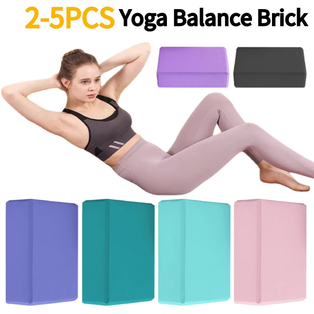 2-5PCS EVA Yoga Block Gym Training Blocks