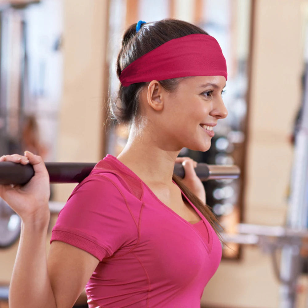 Men Women Sports Headband Elastic Fitness Sweatband