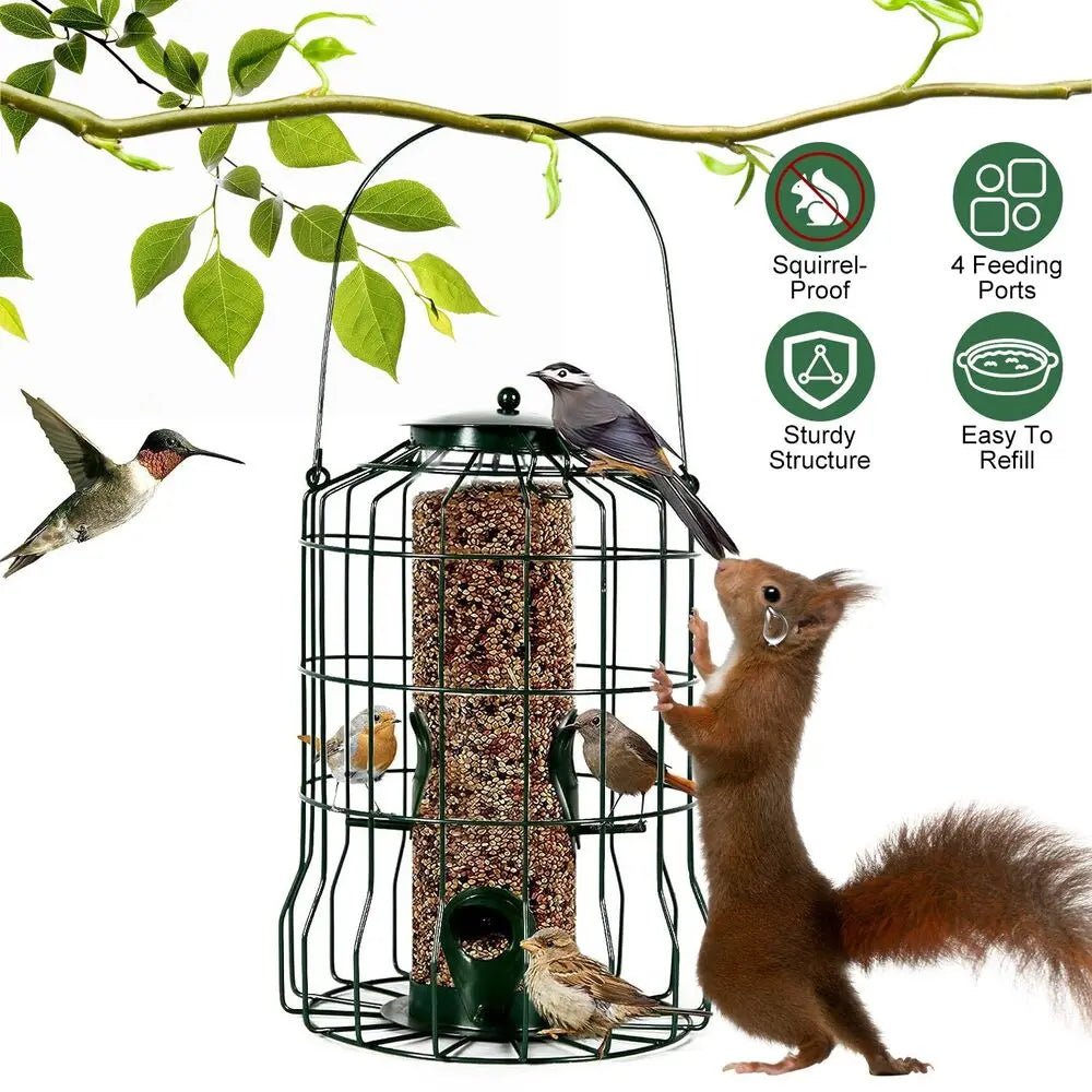 Bird Feeder Squirrel-Proof Chew-Proof Metal