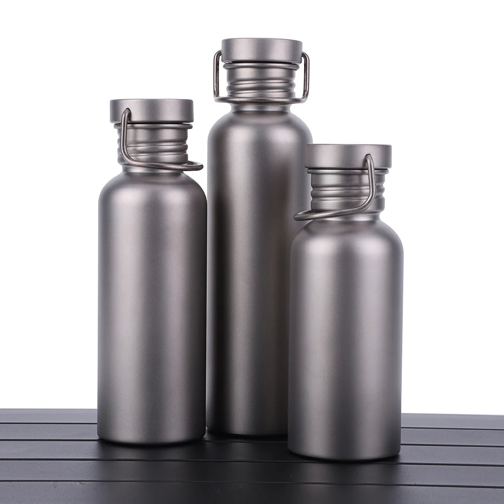 500/600/750ml Titanium Water Bottle with Lid Portable