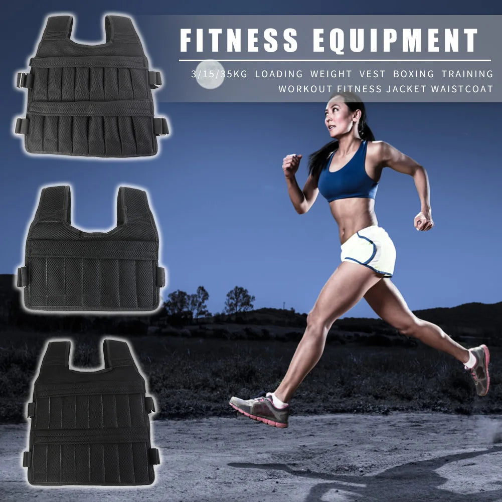 3/15/35kg Weighted Jacket Adjustable Workout Weight Jacket
