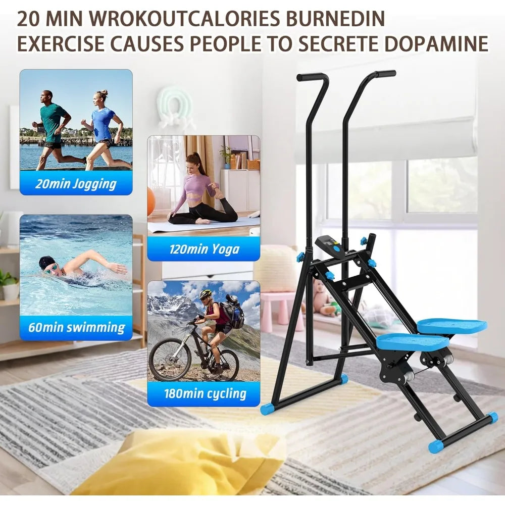 Compact Vertical Climber for Home Fitness: Foldable